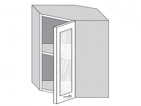 1.60.3у Шкаф настенный (h=720) угловой на 600мм со стекл. дверцей в Сатке - satka.magazin-mebel74.ru | фото
