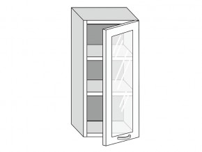 19.40.3 Шкаф настенный (h=913) на 400мм с 1-ой стекл. дверцей в Сатке - satka.magazin-mebel74.ru | фото