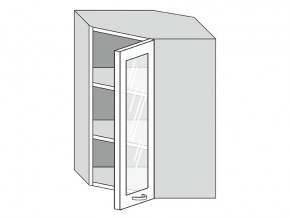 19.60.3у Шкаф настенный (h=913) угловой на 600мм со стекл. дверцей в Сатке - satka.magazin-mebel74.ru | фото