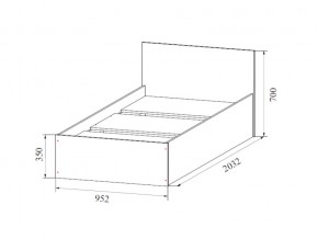 Кровать одинарная (Без матраца 0,9*2,0) в Сатке - satka.magazin-mebel74.ru | фото