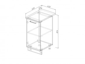 Н 40 Модуль нижний Без Столешницы МН 40 в Сатке - satka.magazin-mebel74.ru | фото