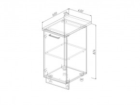 Н 40 Модуль нижний Без Столешницы МН 40 в Сатке - satka.magazin-mebel74.ru | фото