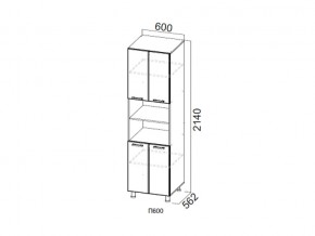 П600/2140 Пенал 600/2140 в Сатке - satka.magazin-mebel74.ru | фото