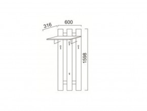 ПР-13 Вешалка в Сатке - satka.magazin-mebel74.ru | фото