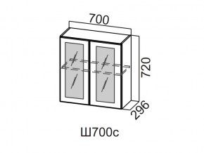 Ш700с/720 Шкаф навесной 700/720 (со стеклом) в Сатке - satka.magazin-mebel74.ru | фото