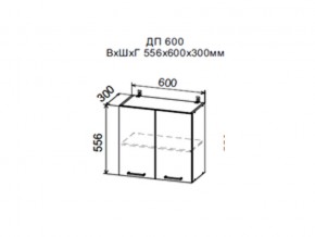 Шкаф верхний ДП600мм с 2-мя дверками в Сатке - satka.magazin-mebel74.ru | фото